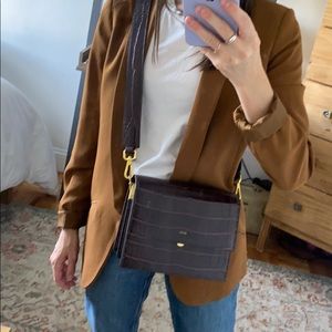 JW Pei Croc Crossbody Shoulder Bag